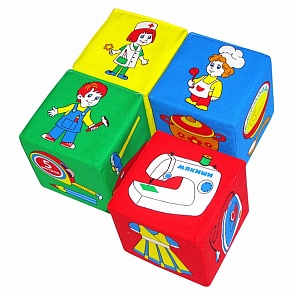 Набор из 4-х кубиков «Профессии» (Мякиши, 158 МЯКИШИsim)